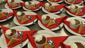 Rich chocolate mousse with shortbread